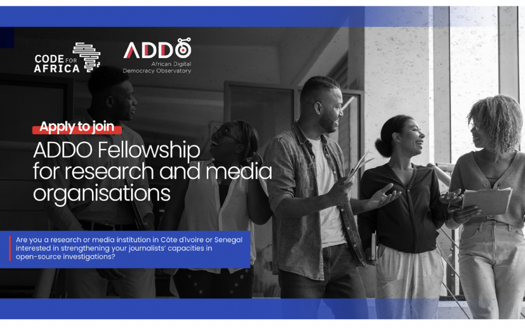 Code for Africa (CfA) ADDO Institutional Fellowships 2025 for African Media & Research Institutions