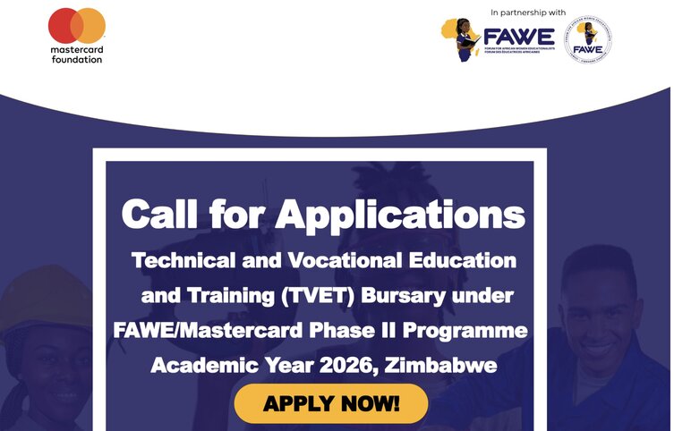 FAWE/Mastercard TVET Bursary Program 2026 for Young Zimbabweans