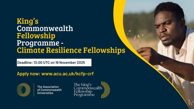 King’s Commonwealth Fellowship Programme: Climate Resilience Fellowships for Small Island Developing States (SIDS)